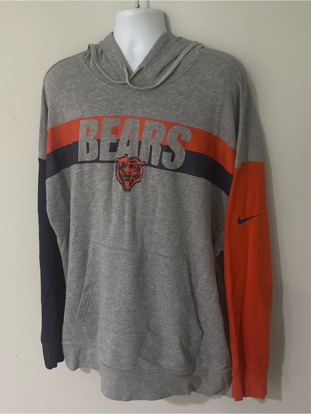 Chicago Bears Logo NFL Nike Mens Hoodie - 3XL